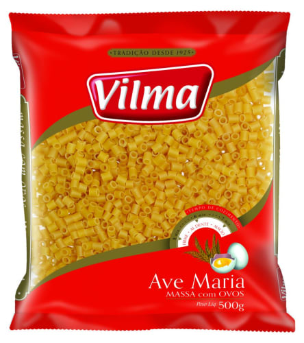 Macarrão Massa com Ovos Ave Maria Vilma 500g - 20 Unidades